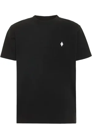 MARCELO BURLON Top, Herre, Sort, 2XL, Bomuld, Cross Regular T-shirt