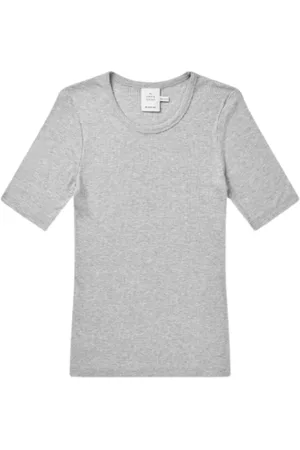 Munthe Top, Dame, Grå, 2XL, Grå T-shirt med albuelange ærmer