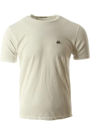 C.P. Company Top, Herre, Hvid, S, Bomuld, Hvid Tacting Piquet T-shirt