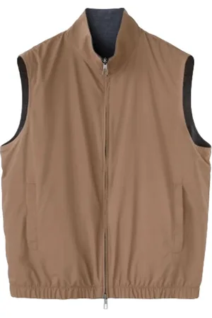 Loro Piana Jakke, Herre, Brun, 3XL, Uld, Reversible WindWish™ Vest