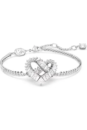 Swarovski Tilbehør, Dame, Grå, ONE SIZE, Interwoven Heart Krystal Armbånd