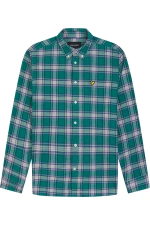 Lyle & Scott Skjorte, Herre, Grøn, L, Bomuld, Check Flannel Skjorte