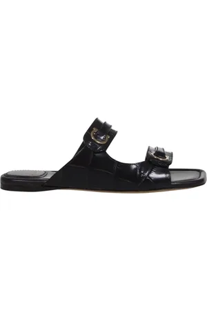 Salvatore Ferragamo Sko, Dame, Sort, 36 EU, Læder, Kate Slide