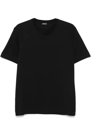 Ermenegildo Zegna Top, Herre, Sort, 2XL, Bomuld, Bomuld T-shirt Made in Italy