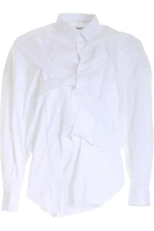 Comme des Garçons Skjorte, Herre, Hvid, S, Bomuld, Hvid Krøllet Skjorte