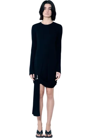 J.W.Anderson Kjole, Dame, Sort, 2XS, Elegant Draperet Kjole