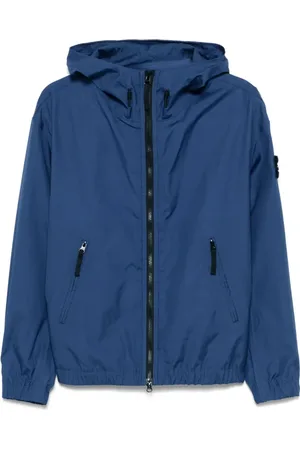 Stone Island Jakke, Herre, Blå, S, Blå Hættetrøje med Lynlås