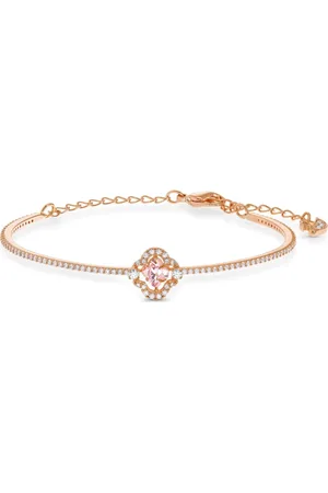 Swarovski Tilbehør, Dame, Lyserød, ONE SIZE, Uld, Bangle Clover Rosaguld