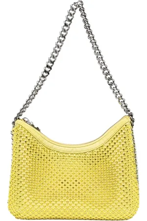 Stella McCartney Taske, Dame, Gul, ONE SIZE, Uld, Krystal-besat gul skuldertaske