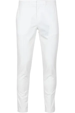 FAY Bukser, Herre, Hvid, W38, Bomuld, Slim-fit Bukser