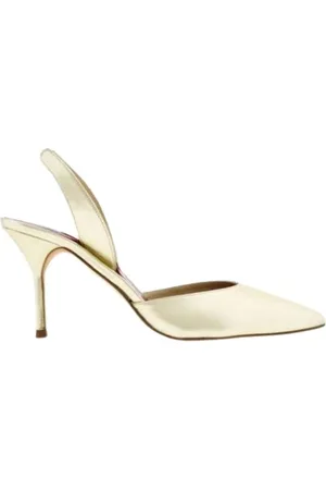 Carolina Herrera Sko, Dame, Gul, 39 EU, Uld, Slingback Pumps