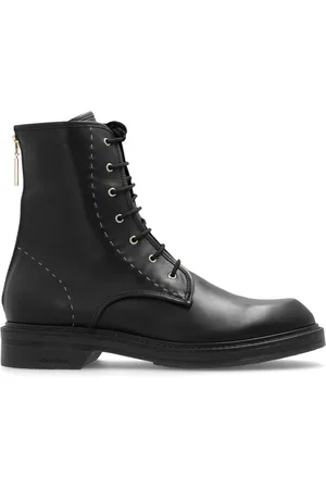 Max Mara Sko, Dame, Sort, 37 1/2 EU, Uld, Combat Snørestøvler