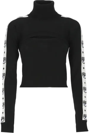 Chiara Ferragni Strik, Dame, Sort, S, Uld, Sweaters