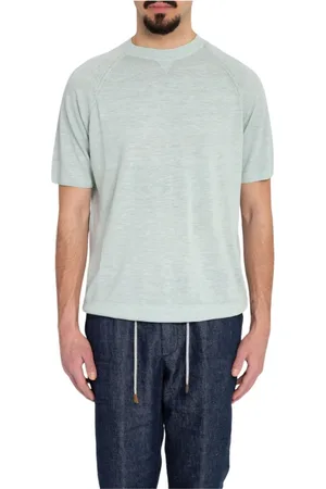 ELEVENTY Top, Herre, Grøn, XL, Tyl, Linen Sweater