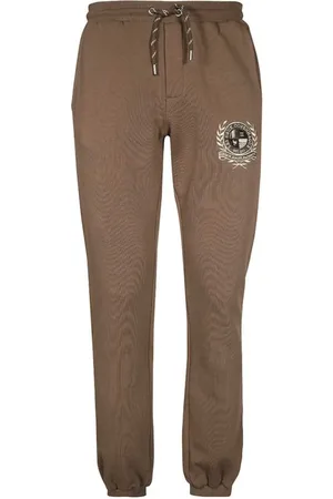 Les Deux Bukser, Herre, Brun, 2XL, Bomuld, Bomulds joggingbukser med logo detalje