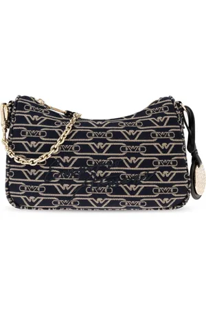 Emporio Armani Taske, Dame, Sort, ONE SIZE, Uld, Jacquard Canvas Baguette Taske