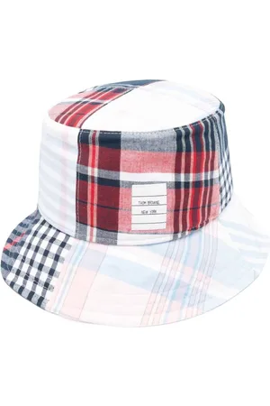 Thom Browne Tilbehør, Herre, Flerfarvet, M, Bomuld, Quartered Checkered Bucket Hat