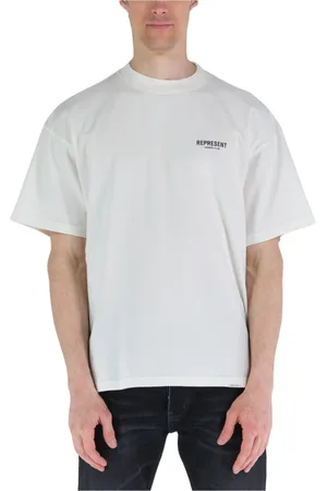 Represent Top, Herre, Hvid, M, Bomuld, Logo T-Shirt til Mænd