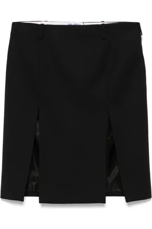 The Attico Nederdel, Dame, Sort, XS, Midi Nederdel med Sideslidser