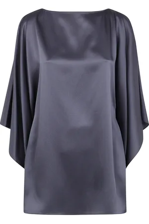 Lanvin Bluser & Skjorter, Dame, Blå, L, Boho Chic Caftan Top