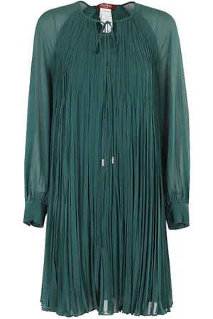 Max Mara Kjole, Dame, Grøn, XL, Bomuld, Midi Sommerkjole