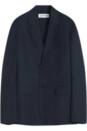Lanvin Jakke, Herre, Blå, XL, Uld, Stilfuld Jakke i Trendy Design