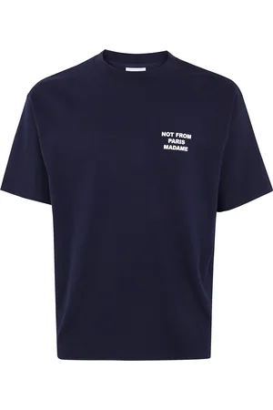 Drôle de Monsieur Top, Herre, Blå, XL, Bomuld, Navy Cotton T-Shirt Slogan 1896