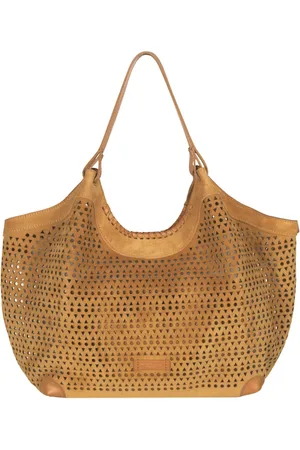 Gianni chiarini Taske, Dame, Brun, ONE SIZE, Uld, Perforeret ruskindstaske Dua model