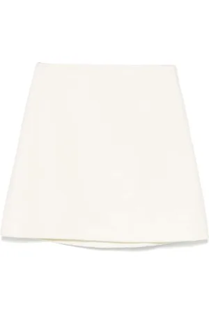 ERMANNO SCERVINO Nederdel, Dame, Hvid, XS, Uld, Hvid Uldnederdel med Lige Kant