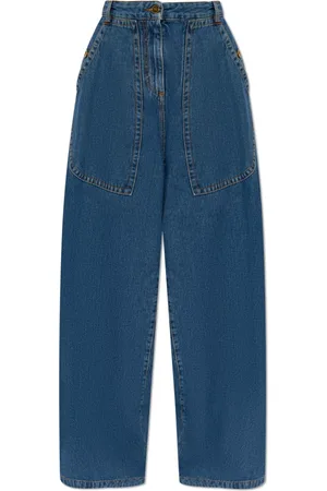 Etro Jeans, Dame, Blå, W27, Bomuld, Wide Leg Jeans