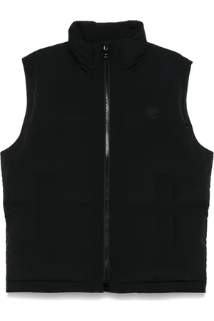 Maison Kitsuné Jakke, Herre, Sort, M, Padded Gilet med Rævemotiv