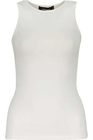 Dsquared2 Top, Dame, Hvid, M, Polyester, Ribbet Tanktop