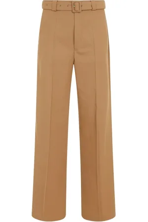 DRIES VAN NOTEN Bukser, Herre, Brun, L, Uld, Wide Leg Bukser