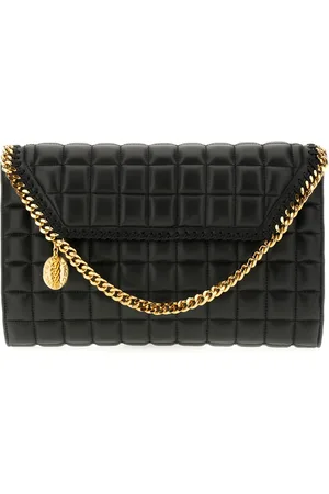 Stella McCartney Taske, Dame, Sort, ONE SIZE, Uld, Falabella Quilted Medium Crossbody Taske