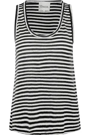 My Essential Wardrobe Top, Dame, Sort, XL, Stribet Top Sort W.Hvid Stribe