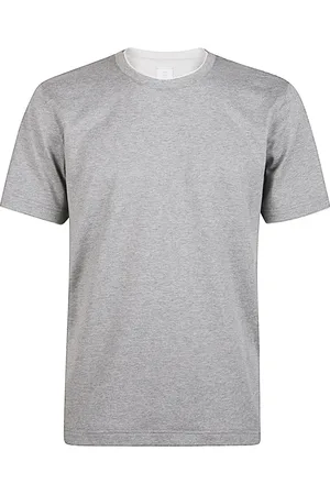 ELEVENTY Top, Herre, Grå, 3XL, Bomuld, Bomuldsjersey T-shirt med Rund Hals