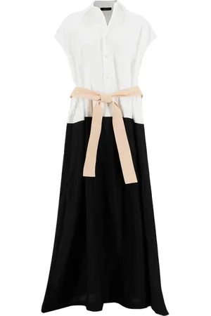 Fabiana Filippi Kjole, Dame, Sort, XS, Bomuld, Elegant Chemisier-kjole