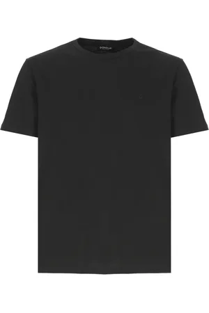 Dondup Top, Herre, Sort, M, Bomuld, Sort bomulds T-shirt med præget logo