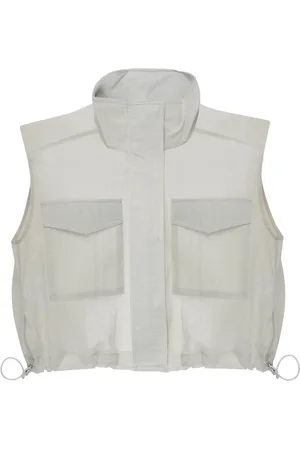 Pinko Jakke, Dame, Grå, S, Uld, Ripstop Gilet til stilfulde outfits