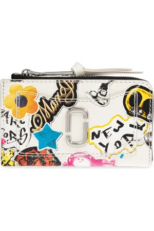 Marc Jacobs Tilbehør, Dame, Flerfarvet, ONE SIZE, Læder, Kortholder med print