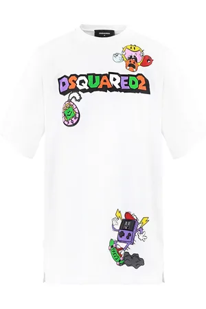 Dsquared2 Top, Herre, Hvid, S, Uld, Stilfuld T-shirt