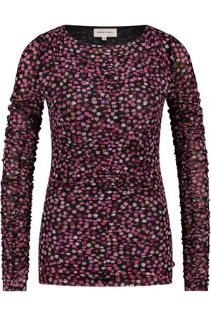 Fabienne Chapot Bluser & Skjorter, Dame, Lyserød, S, Polyester, Bluse med blomsterprint og lange ærmer