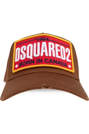Dsquared2 Tilbehør, Herre, Brun, ONE SIZE, Bomuld, Canada Patch Baseball Cap