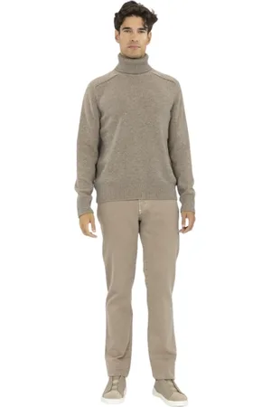 Ermenegildo Zegna Strik, Herre, Brun, XL, Cashmere, Oasi Cashmere Turtleneck