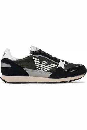 Emporio Armani Sko, Herre, Flerfarvet, 43 1/2 EU, Polyester, Sneakers