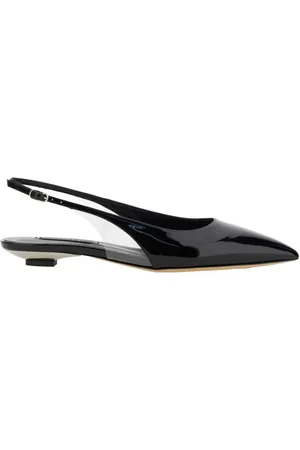 Casadei Sko, Dame, Sort, 37 1/2 EU, Læder, Miniblade Tiffany Slingback Ballerinasko
