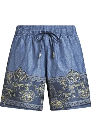 Etro Badetøj, Herre, Blå, S, Polyester, Lyseblå Blomstrede Badeshorts