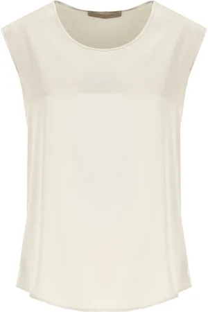 D.EXTERIOR Top, Dame, , L, Satin, Satin Crew Neck Sleeveless Top