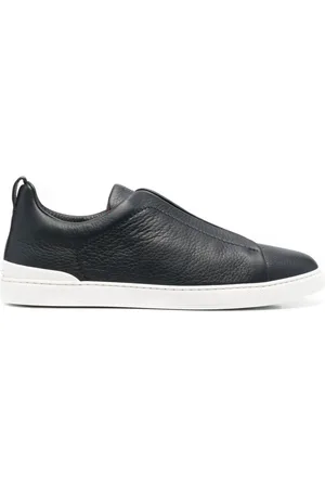 Ermenegildo Zegna Sko, Herre, Blå, 41 EU, Læder, Triple Stitch Sneakers