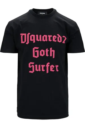 Dsquared2 Top, Herre, Sort, 2XL, Bomuld, Logo Print Cotton T-Shirt